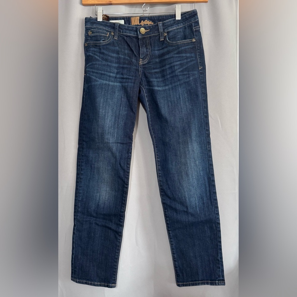 Kut from the Kloth Dark Blue Straight Leg Jeans, Catherine boyfriend fit